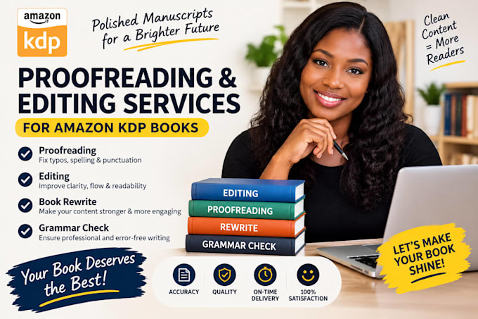 proofread, edit, and rewrite your amazon KDP book manuscript