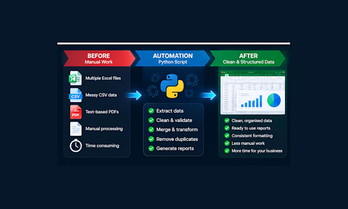 automate excel, CSV and PDF tasks using python