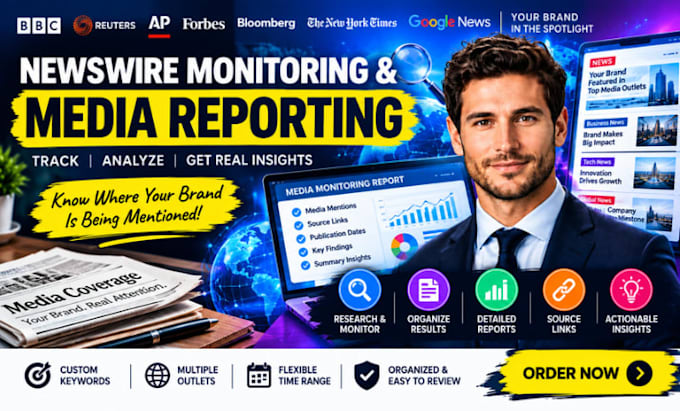 monitor newswire coverage and deliver media tracking reports for PR teams