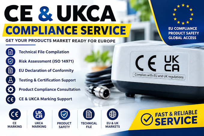 compile technical file documentation and risk assessment for ce and ukca