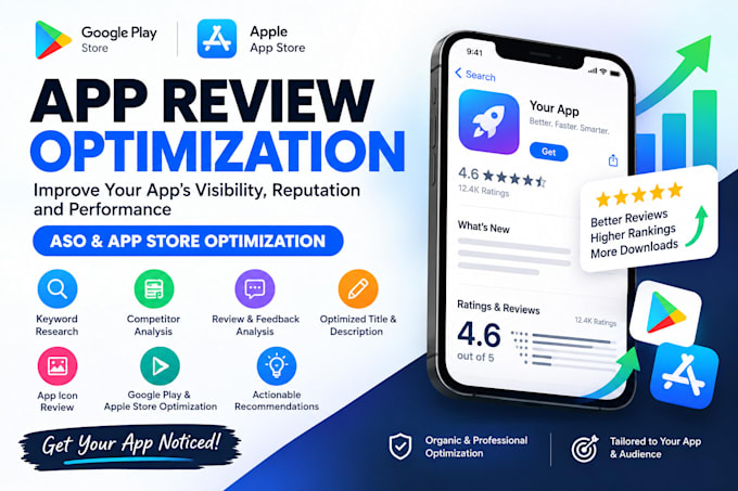 do app review optimization for google play and apple app store