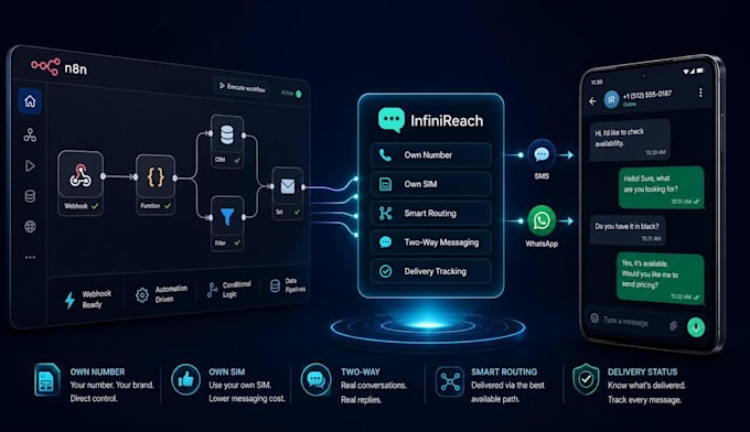 setup twilio sms api, whatsapp api, and webhook integration