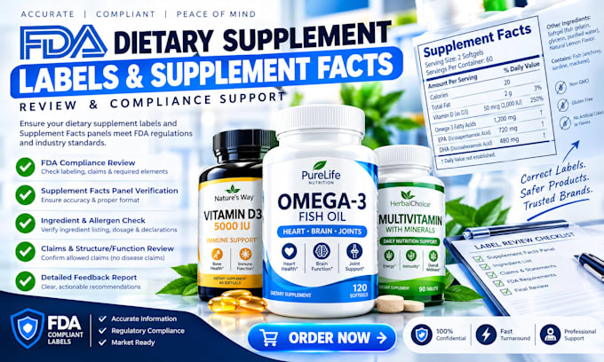 check dietary supplement labels for fda labeling issues