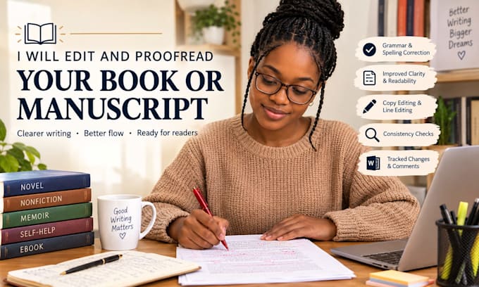 edit and proofread your manuscripts