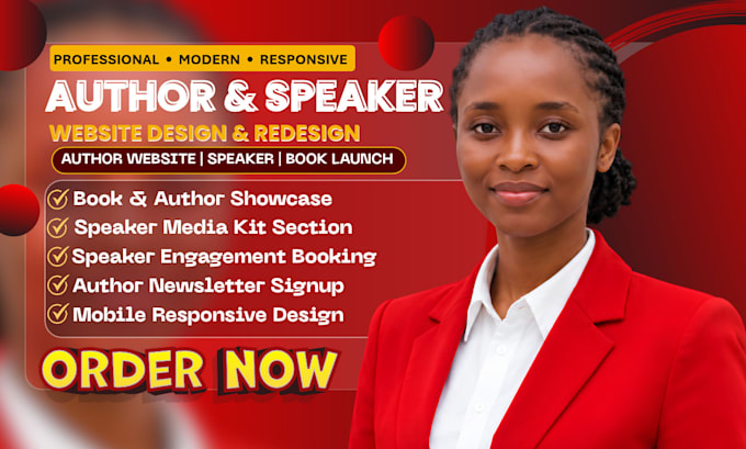 design a professional speaker and author personal brand website
