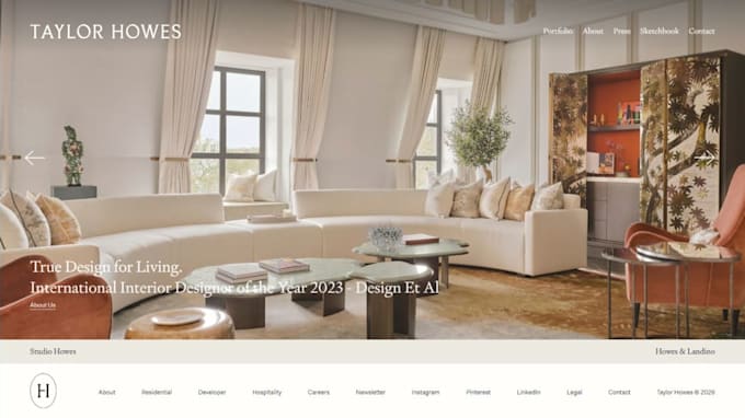 design wix interior design website interior designer studio luxury decor website