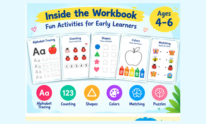 design kids activity worksheets