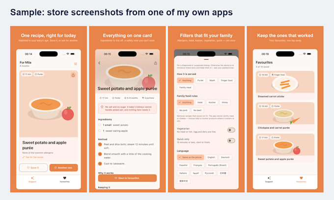 design app store and google play screenshots for your app