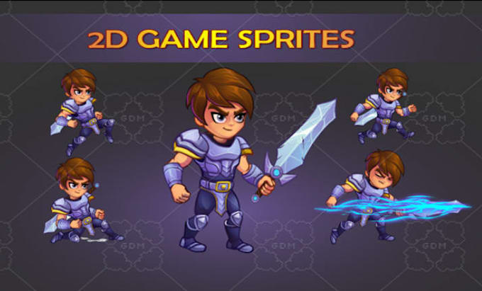 create 2d game characters, pixel art sprites and sprite sheets
