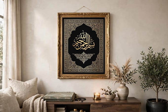 design luxury shia islamic frame with farman for majlis and azadri poste