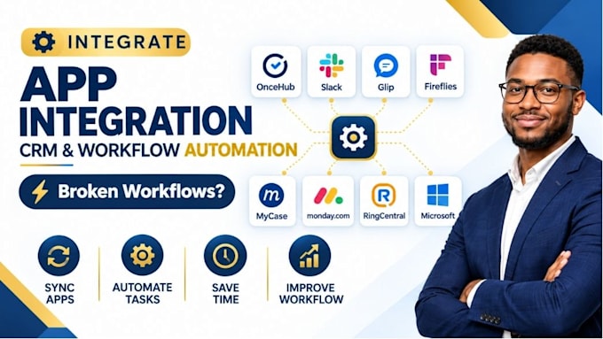 integrate oncehub slack glip fireflies mycase monday com ringcentral microsoft