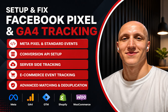 install and setup facebook pixel and google analytics 4 in your website