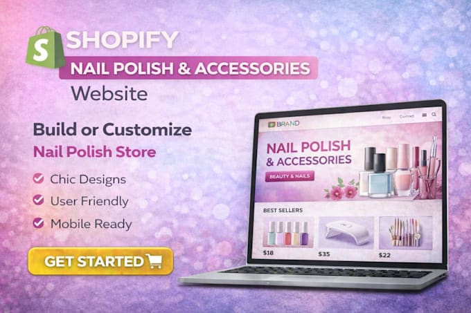 build or redesign your premium shopify nail polish and accessories store