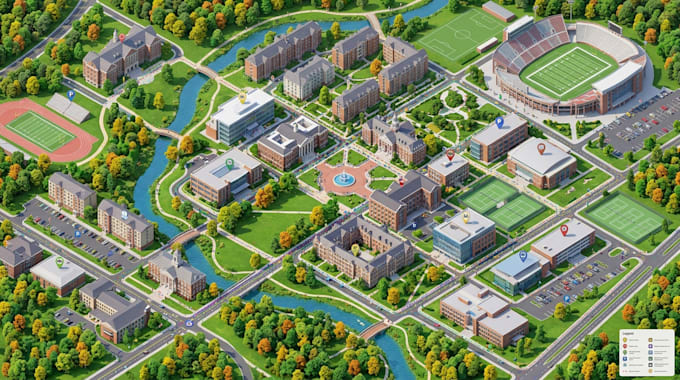 design university campus maps, college maps and wayfinding maps