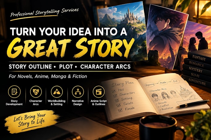 create a compelling story outline narrative and character arcs