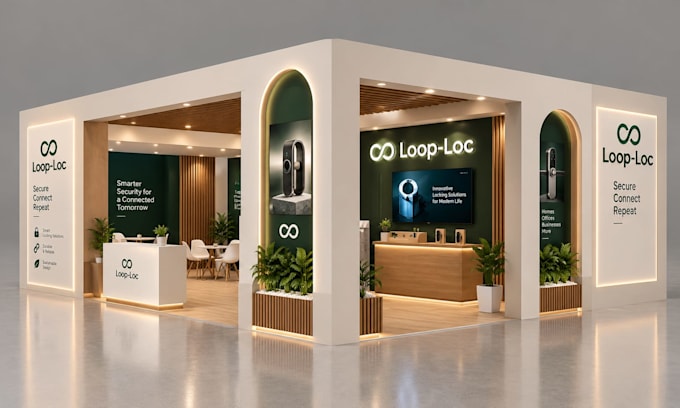 design your 3d exhibition booth and kiosk