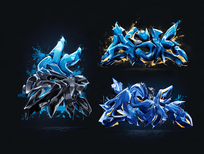 create graffiti lettering typography, text, and font logo