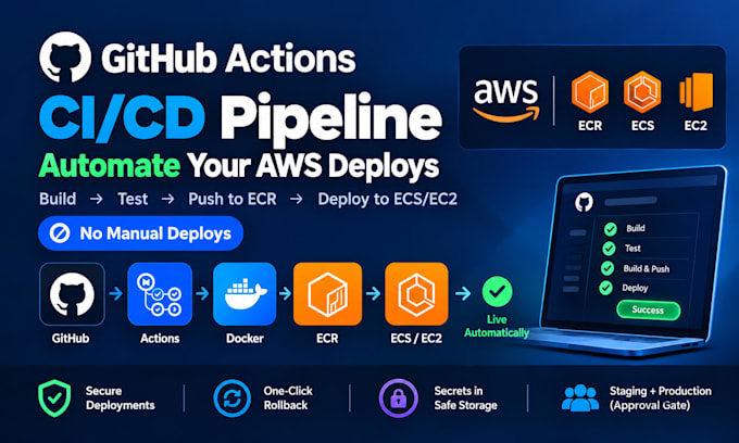 build github actions ci cd automate aws ec2 deploy, github actions docker gitlab