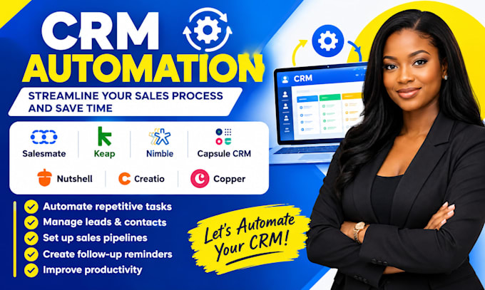 automate salesmate, keap, nimble, capsule CRM, nutshell, creatio, copper
