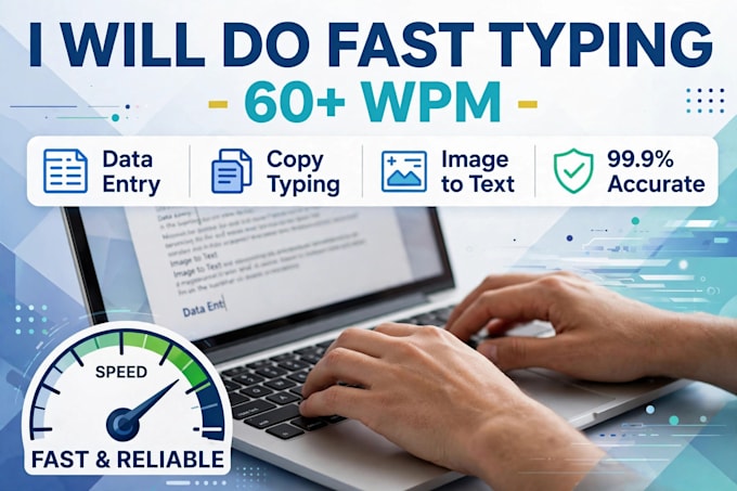 fast data entry, typing, copy paste and excel work in 1 hour