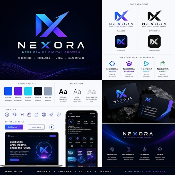 create a applications, websites, graphics and video editing