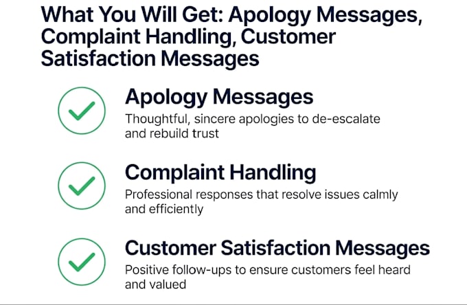write customer support and apology messages