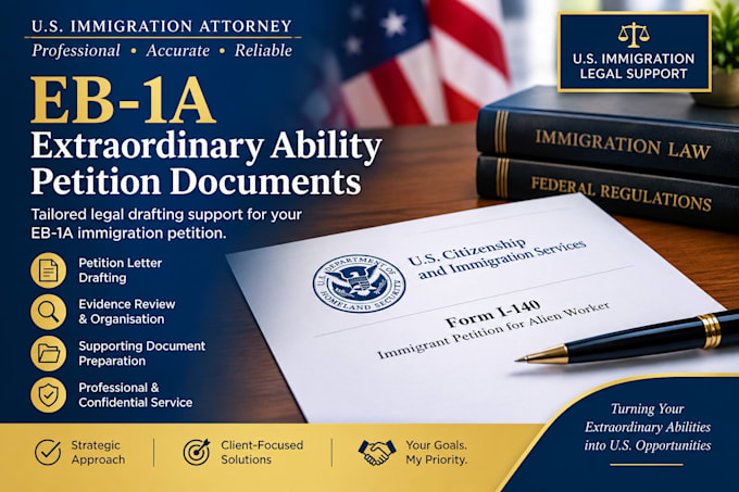 draft eb1a extraordinary ability petition documents