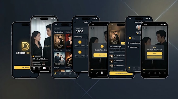 Design micro drama app ui ux in figma like reelshort by Jacobhenry002 ...