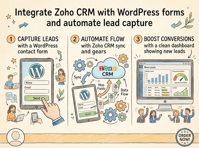 integrate zoho CRM with wordpress forms and automate lead capture