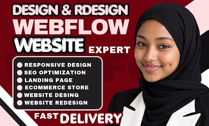 design or redesign and fix webflow website, develop webflow website
