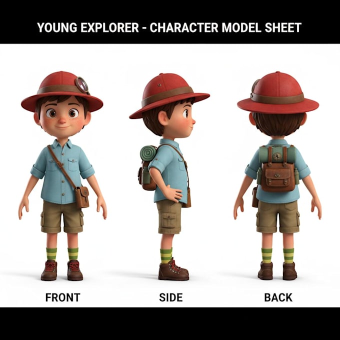 custom 3d character design, realistic game