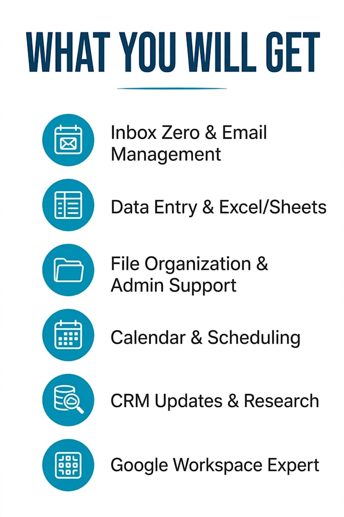 be your reliable VA for admin support, data entry and inbox cleanup