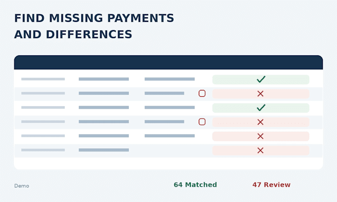 build an excel spreadsheet for invoice and payment reconciliation