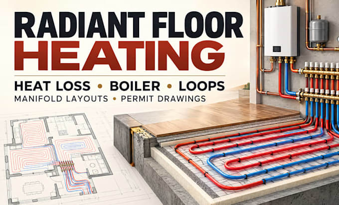 design hydronic heating systems, boiler sizing, manifold layouts radiant floor