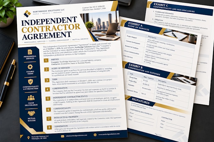 draft independent contractor and employment agreements