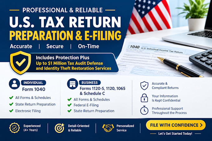 prepare your individual US tax return form 1040