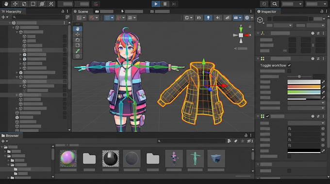 setup vrchat physbones avatar outfit and assessories toggles unity features