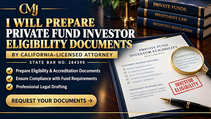 prepare private fund investor eligibility documents