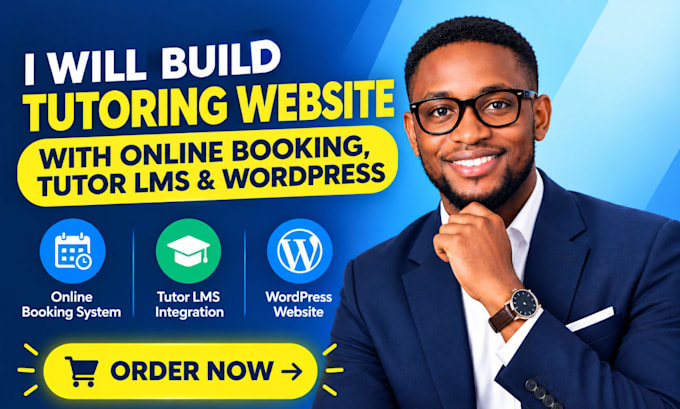 build tutoring website with online booking, tutor lms, wordpress website