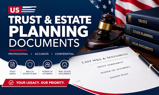 draft trust deeds, estate planning documents, and wills