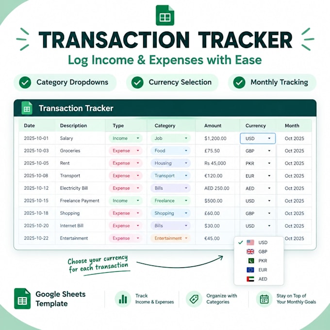 create a google sheets budget planner and expense tracker