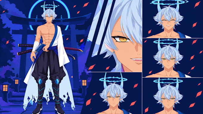 do ready to rig live2d vtuber model vtuber commission anime art vtuber assets