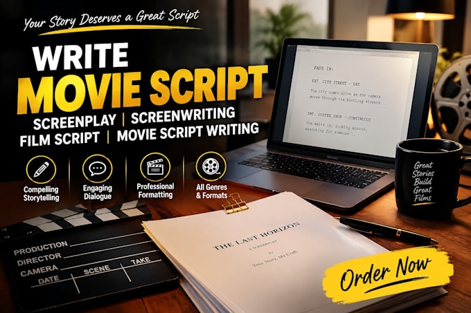 write movie script, screenplay, screenwriting, film script, movie script writing