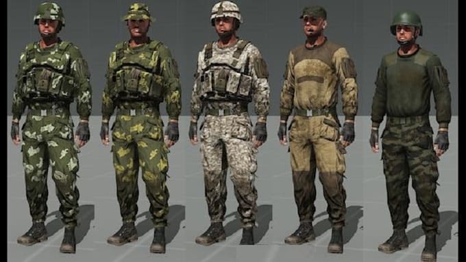 make any arma 3 mod, skyrim mod, dayz mod with custom textures, 3d game assets