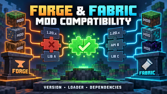 fix minecraft mods bugs crashes errors and forge fabric compatibility issues