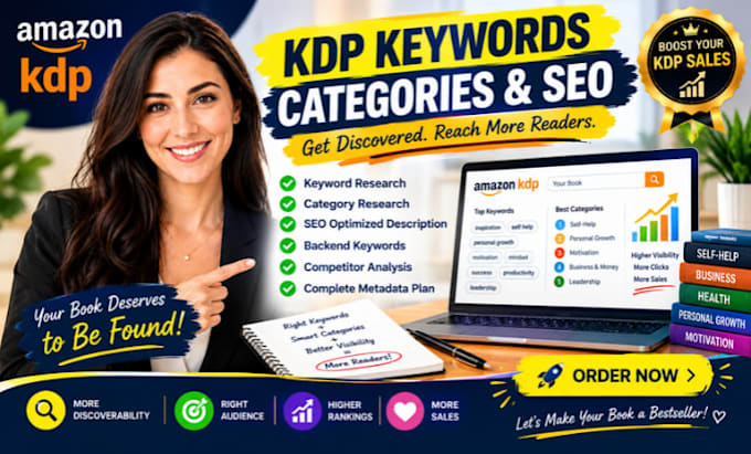 amazon KDP book description, keywords, categories and SEO optimization service
