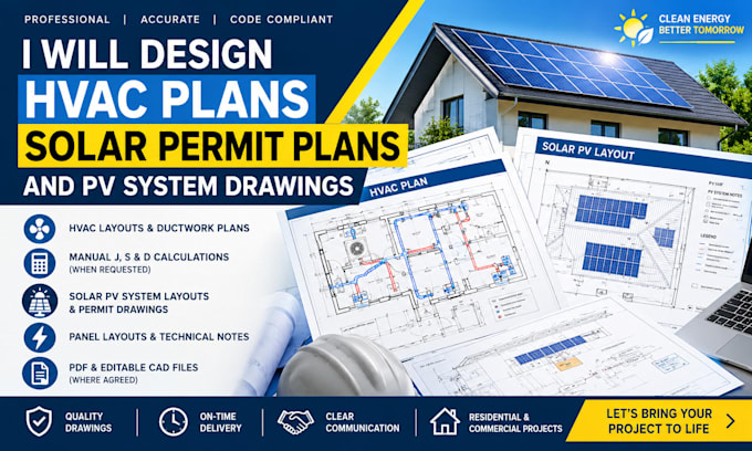 design hvac plans solar permit plans and pv system drawings