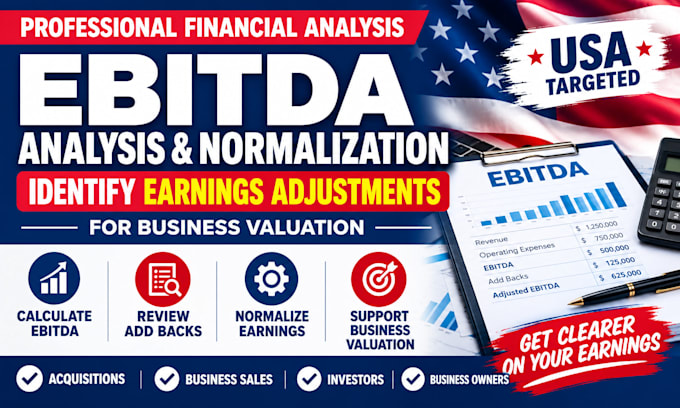 analyze ebitda, calculate adjusted ebitda, review add backs for valuation