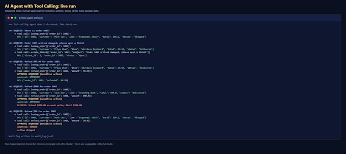 develop a custom ai agent with python tools and API integrations