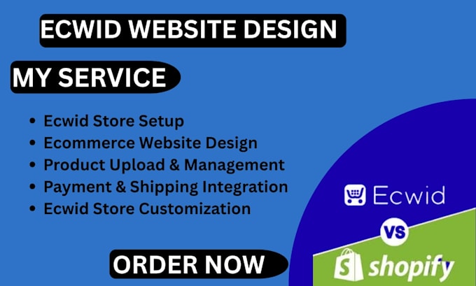design build and redesign a professional ecwid ecommerce website